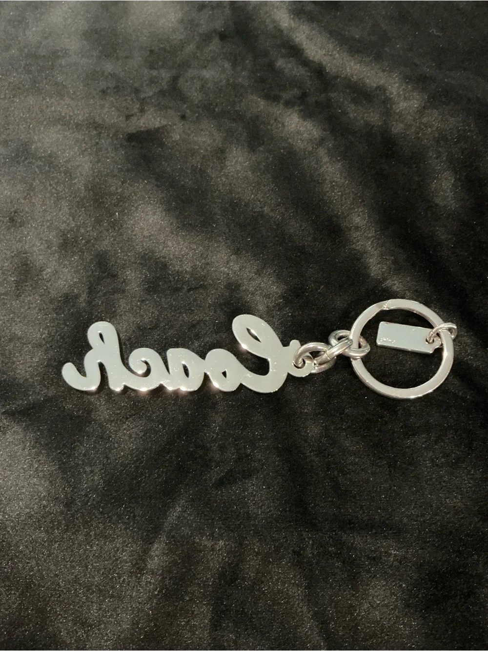 Coach script keychain